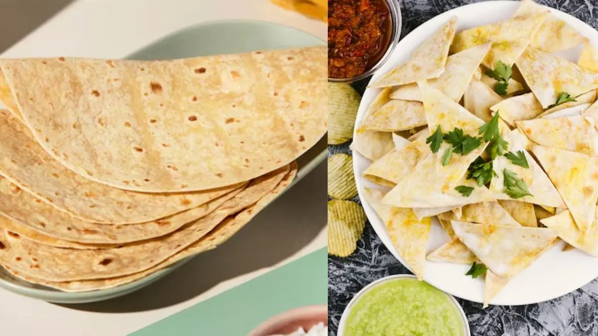 leftover roti chips recipe at home for evening snack easy and healthy