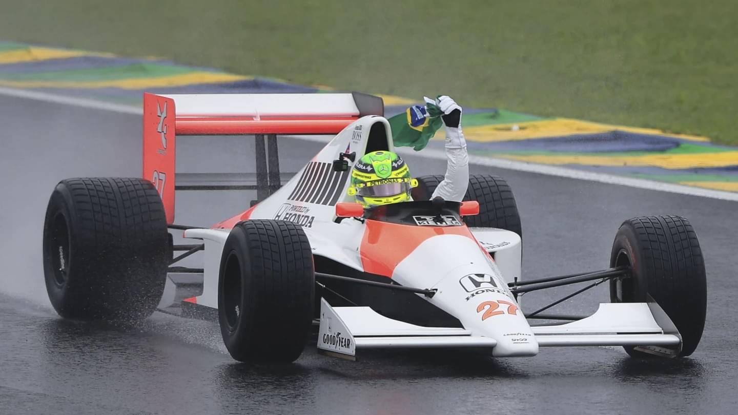 Lewis Hamilton EMOTIONAL As He Drives Senna's Car Around Interlagos