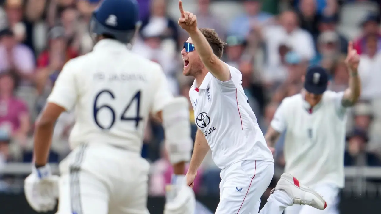 IND vs ENG: Liam Dawson Ends 8-year Wait For a Test Wicket, Gets Rid of Yashasvi Jaiswal After Opener Gets Half-century Liam Dawson celebrates his first Test wicket in 8 years.