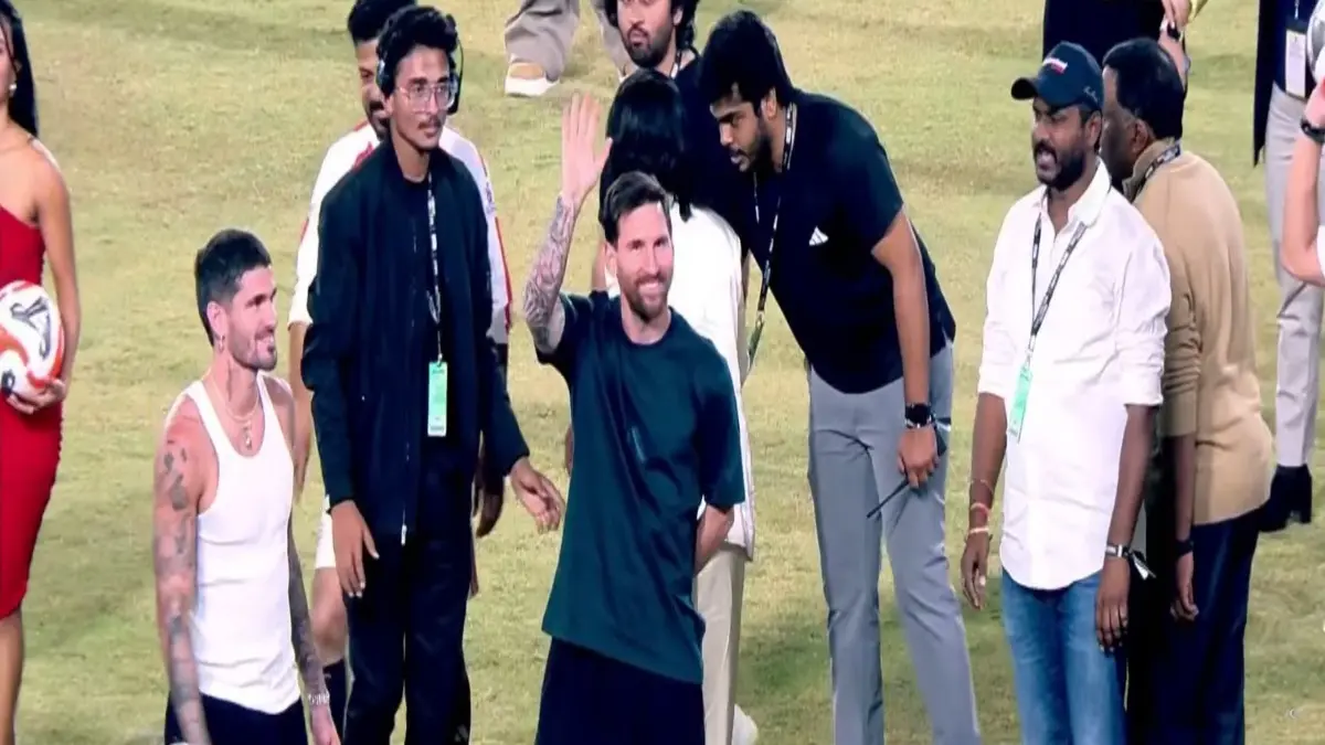 Lionel Messi iAt Uppal Stadium