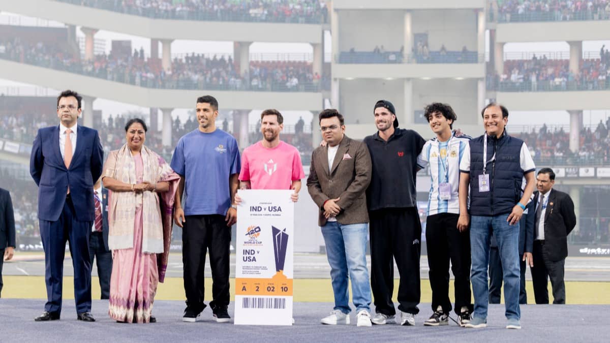 Lionel Messi, Luis Suarez, Rodrigo De Paul, Jay Shah