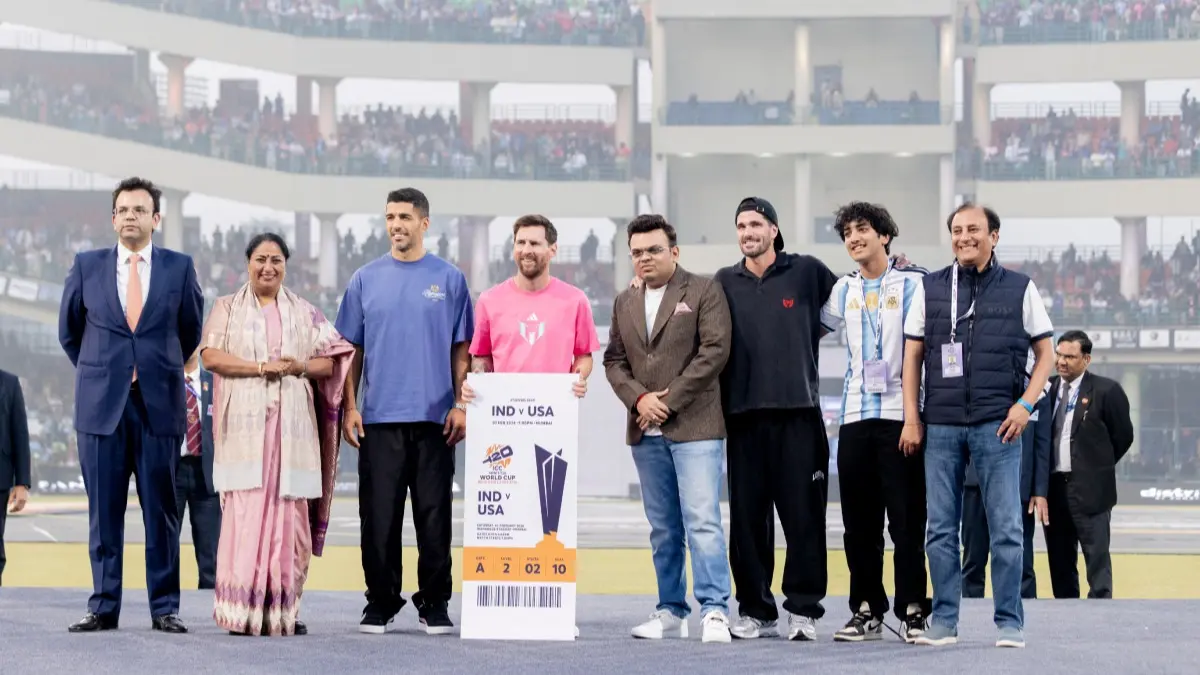 Lionel Messi, Luis Suarez, Rodrigo De Paul, Jay Shah