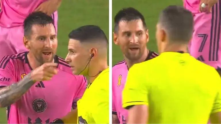 Lionel Messi Unleashes Fiery Outburst vs Referee as Inter Miami Settles for Draw Against Charlotte Lionel Messi vs the referee