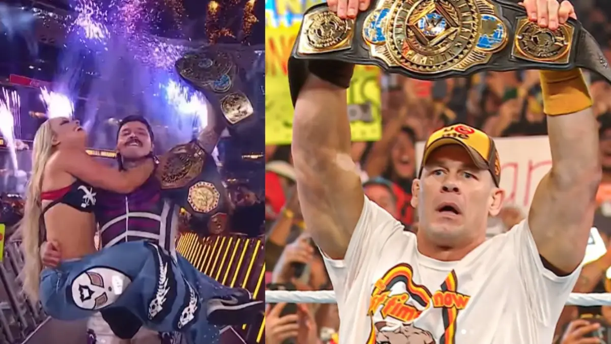 Liv Morgan, Dominik Mysterio and John Cena