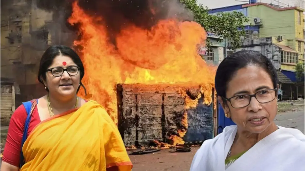 Locket Chatterjee got angry at CM Mamata over violence in Murshidabad