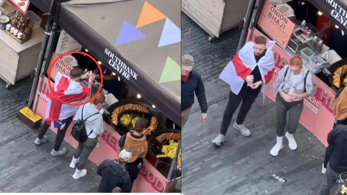 London Protester Sparks Debate After Buying Onion Bhaji During Anti-immigration Rally