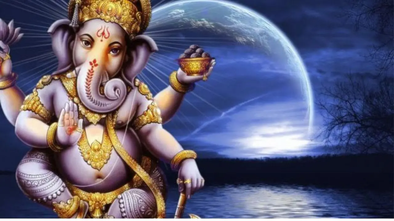 Lord Ganesha and the Moon