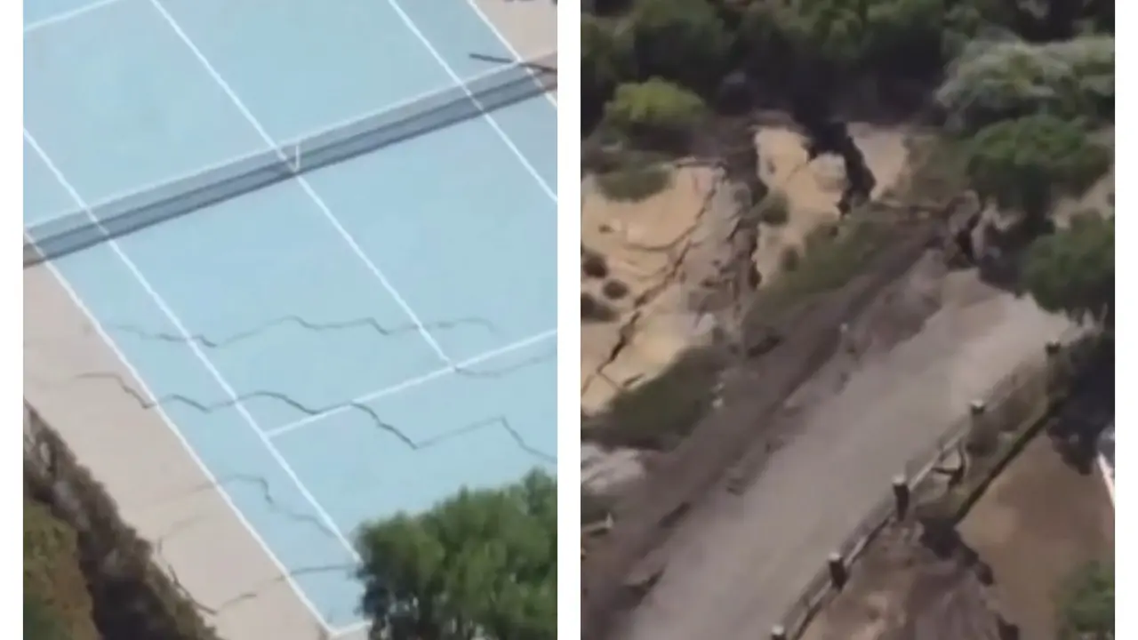 VIDEO: Giant Cracks Spotted in Different Parts of United States' Los Angeles Los Angeles Cracks