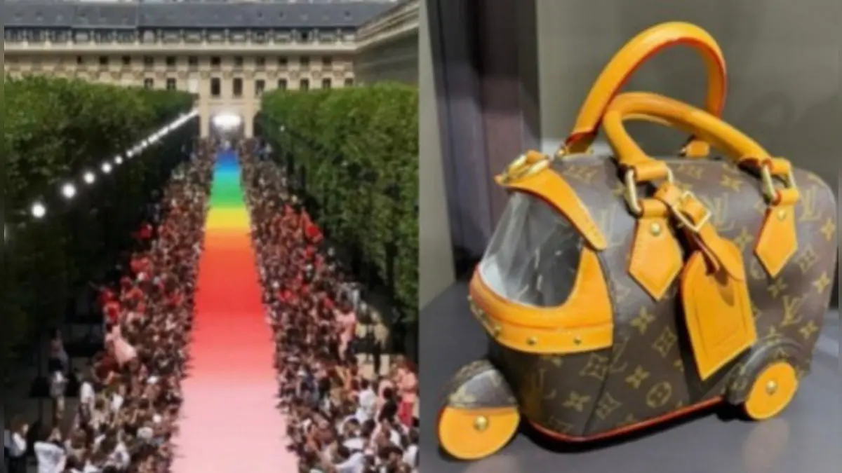 Louis Vuitton stuns with a monogrammed autorickshaw-shaped bag.