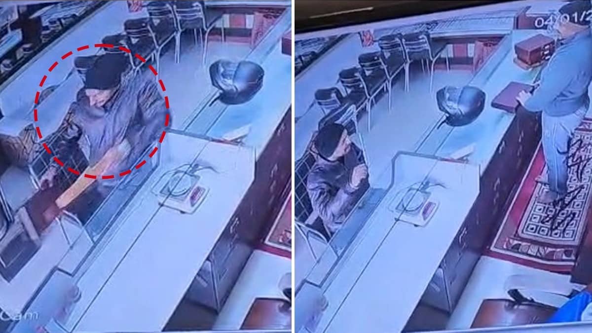 Lucknow jewelry theft CCTV