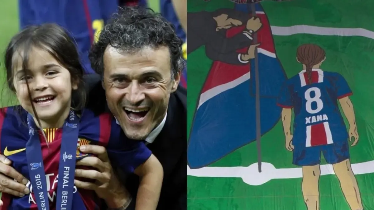 Luis Enrique and his daughter Xana