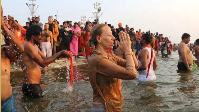 Mahakumbh: Foreign devotees are drawn towards Sanatan