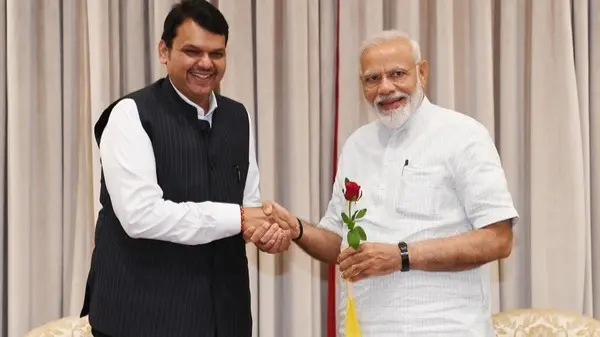 Maharashtra CM Fadnavis with PM Modi