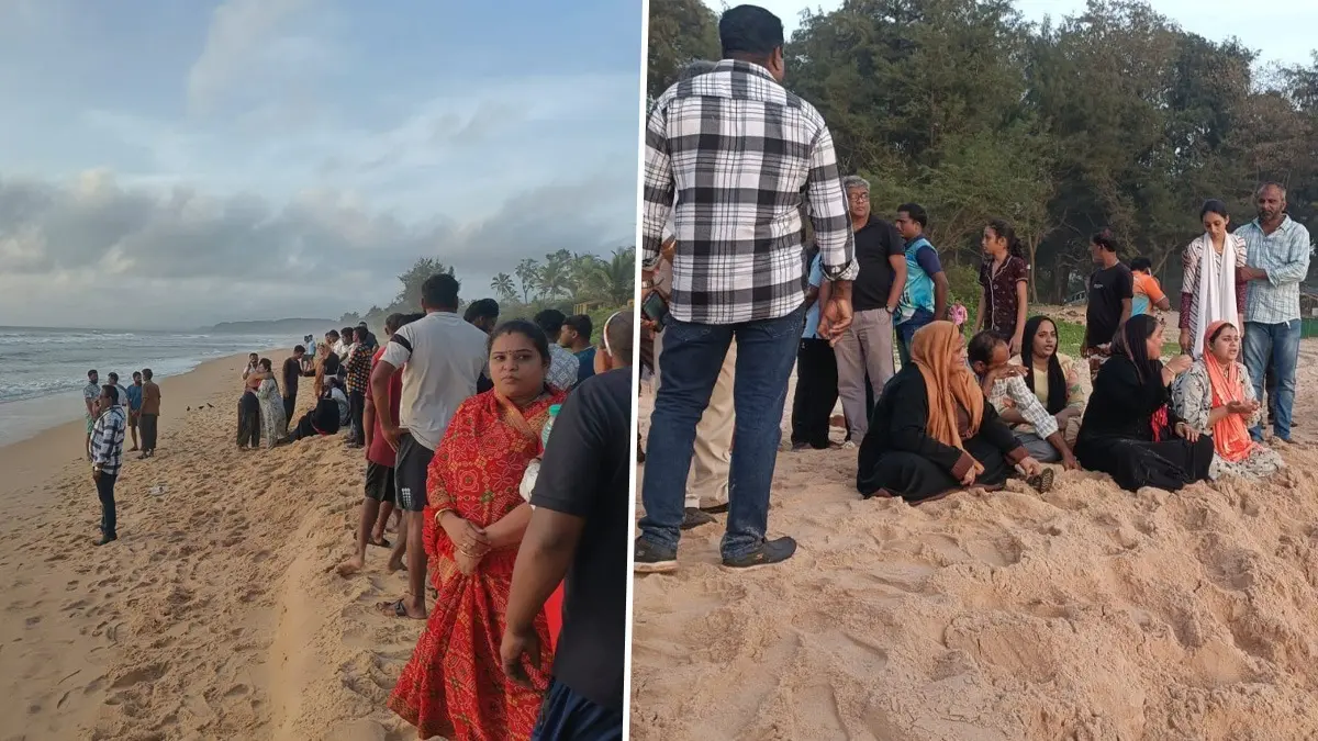 Maharashtra: समंदर में कर रहे थे मस्ती, तभी लहरों में फंस गए 8 टूरिस्ट... डूबने से 4 लोगों की मौत, कर्नाटक से पिकनिक मनाने आया था परिवार maharashtra sindhudurg tourists drowned in sea