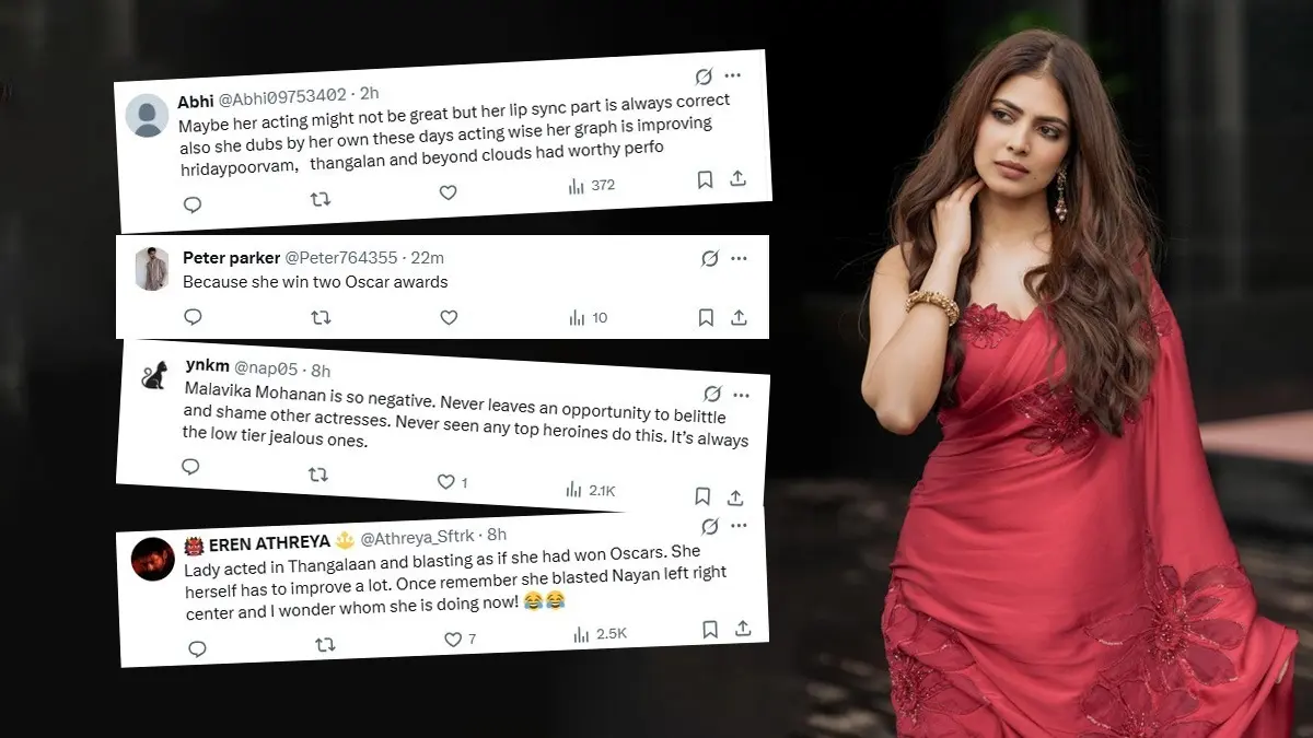 Malavika Mohanan faces backlash for saying many actresses in Tamil and Telugu don't do real acting