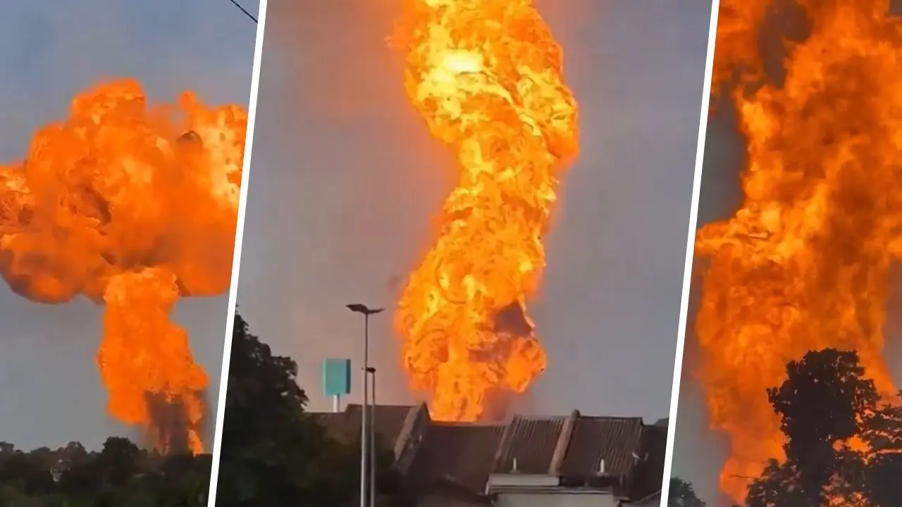 WATCH: Huge Gas Pipeline Explosion At Petrol Pump in Malaysia Sends Massive Fireball Into Sky, Emergency Ops Launched Malaysia fire