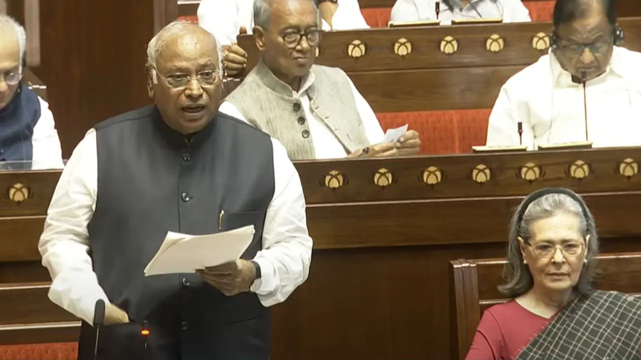 mallikarjun kharge in rajya sabha