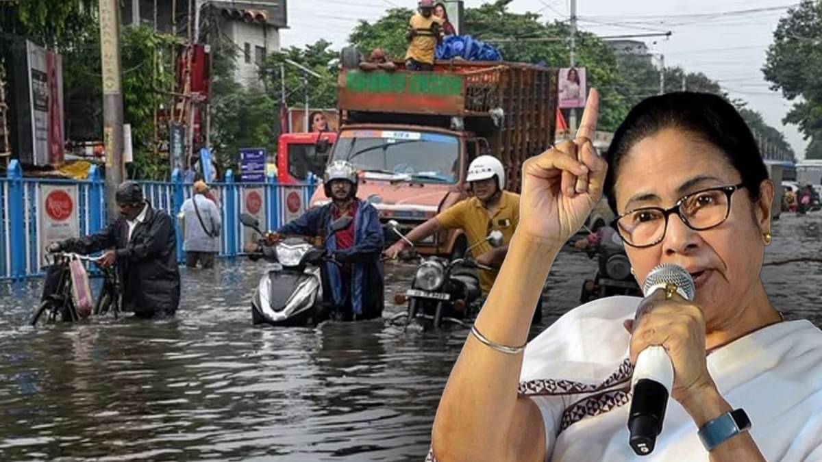 mamata banerjee blames up bihar for kolkata flood