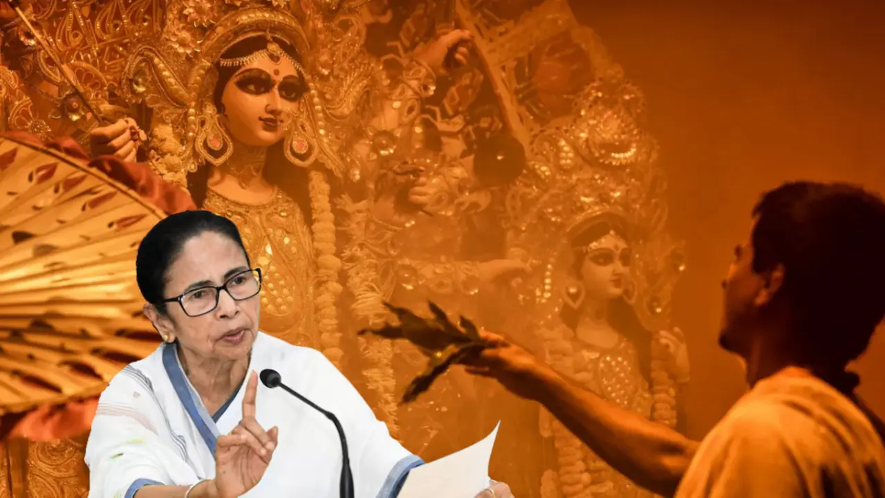 Mamata Banerjee Raises Durga Puja Grant to Rs 1.10 Lakh, Faces Criticism from BJP
