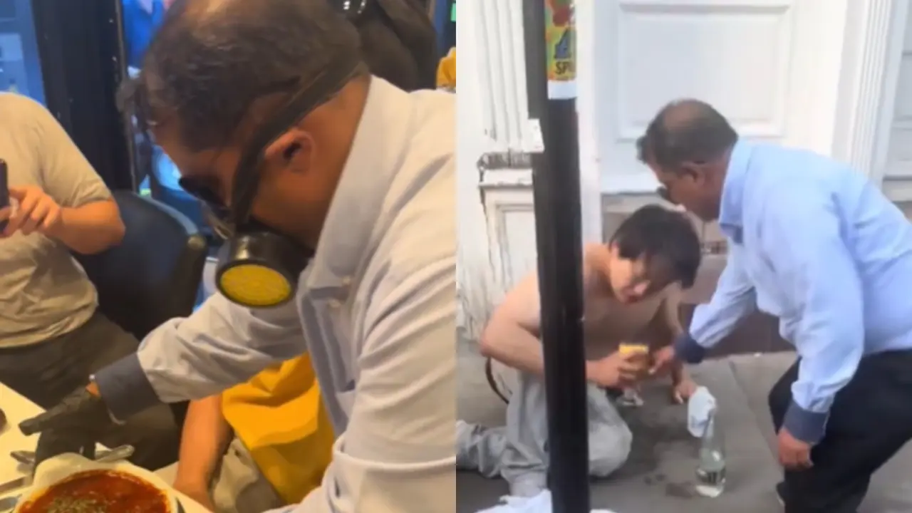 Man Tries Fiery Curry, Ends Up Shirtless on Pavement | Watch Man cried after trying "London's hottest curry."