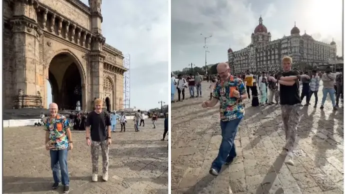 US Man’s Dance to 'Ban Than Chali' at Mumbai’s Gateway of India Goes viral | Watch man dancing video