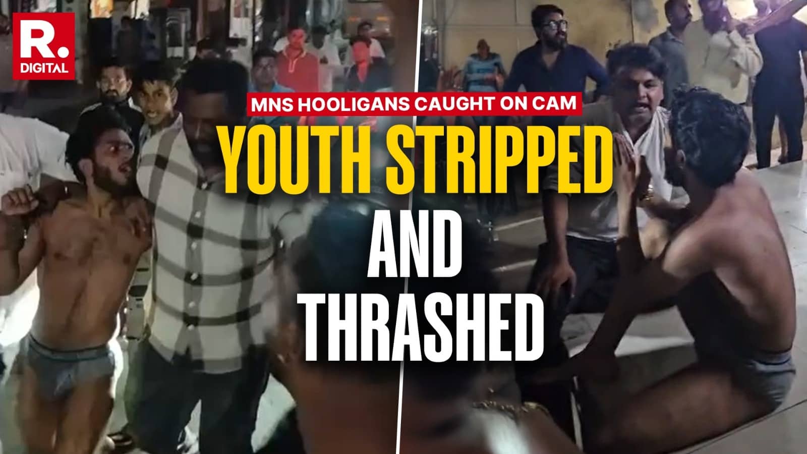 Man In Underwear Paraded On Road, Thrashed By MNS For 'Insulting' Thackerays | Nalasopara