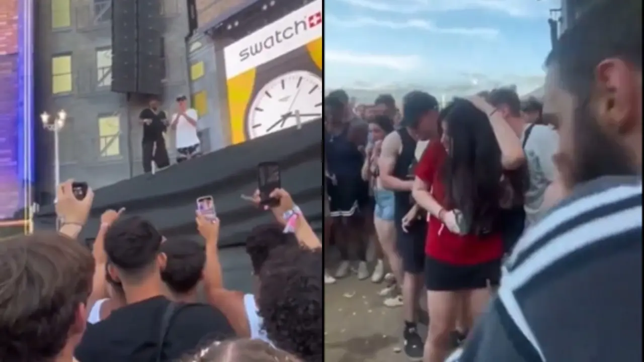 Crowd Says No, Man Takes 'Dead Drop' from Stage, What Happens Next | WATCH Man Jumps Off The Stage, Viral Video