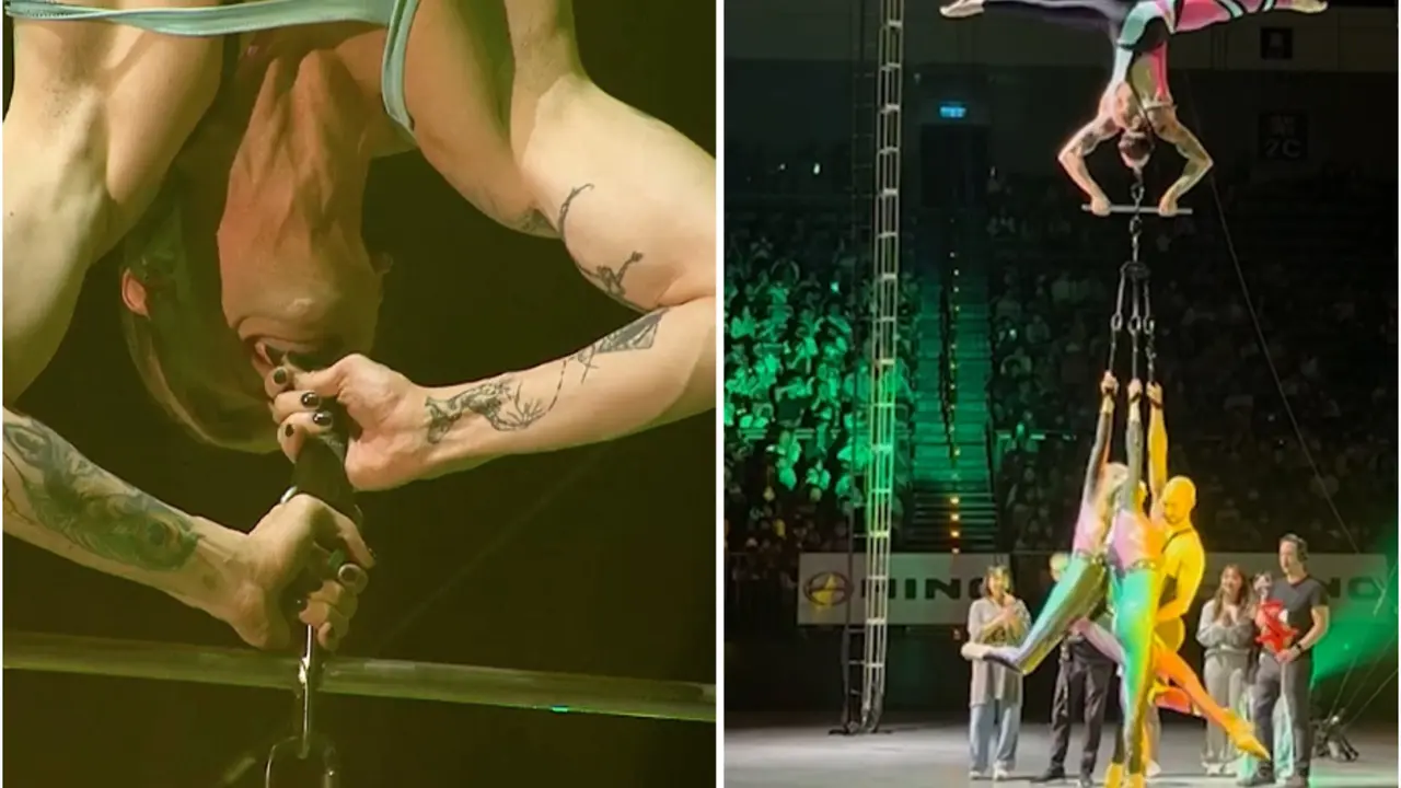 'The jaw that dropped jaws': Circus Man Breaks World Record, Lifts 3 lifts Adults Using His teeth-WATCH Man Lifts 3 People With His Teeth in Viral Circus Stunt