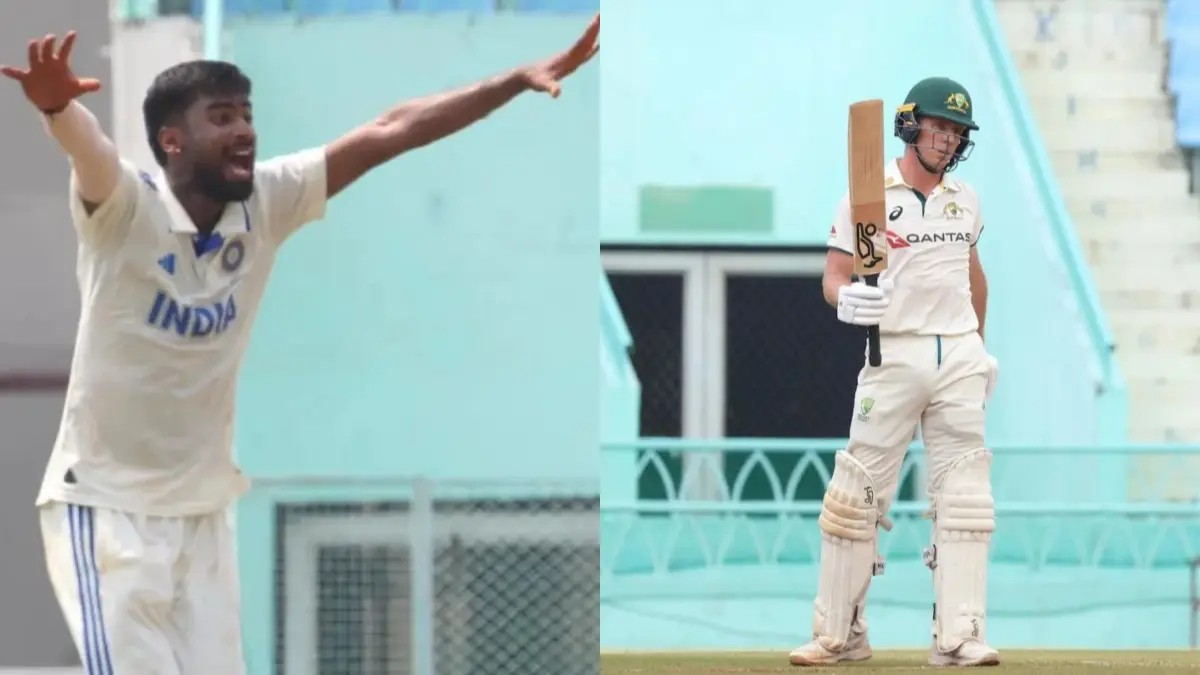 Manav Suthar Magic Sizzles Day One Action; Captain McSweeney & Edwards Steer Australia A To 350/9 At Day One Manav Suthar, Nathan McSweeney