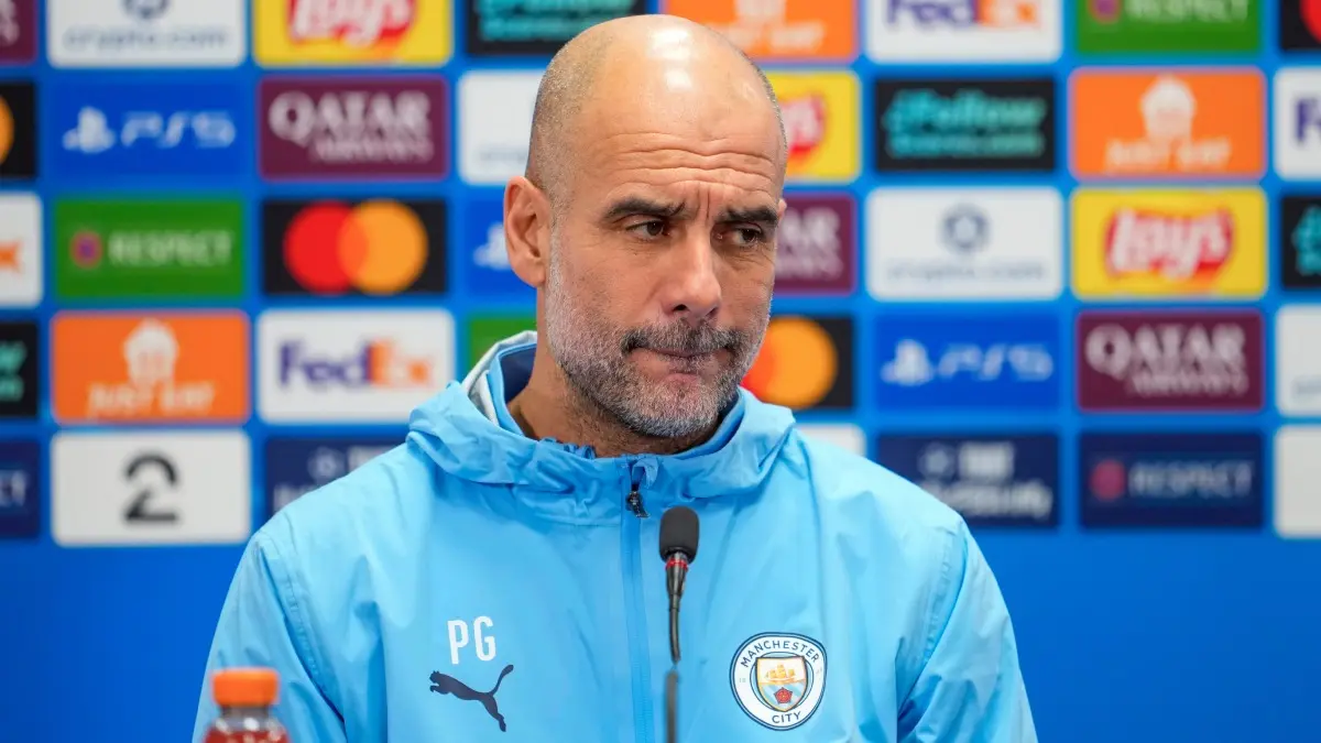 Manchester City manager Pep Guardiola at Press Conference