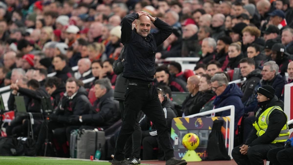 Manchester City's head coach Pep Guardiola 