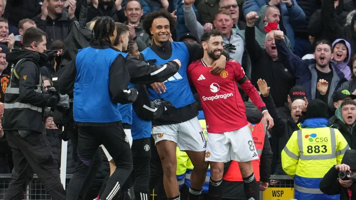 West Ham United vs Manchester United Live Streaming: When And Where To Watch Premier League Live? Manchester United captain Bruno Fernandes celebrates a goal