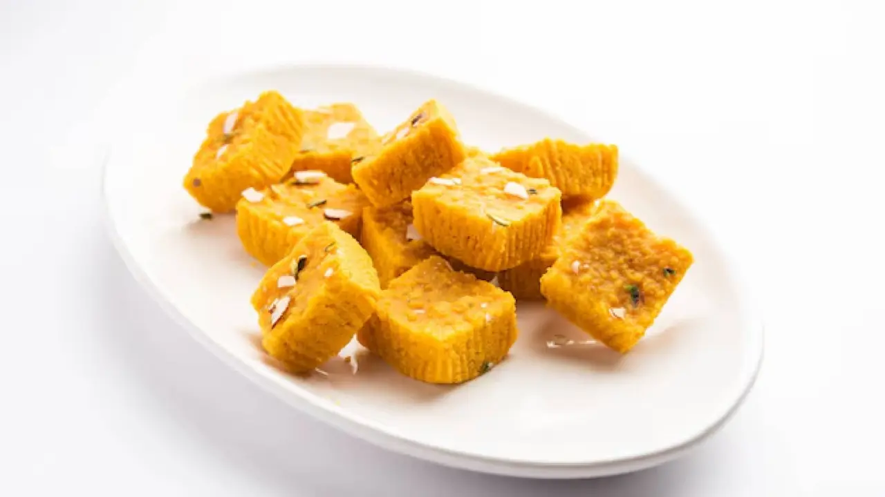 Mango Coconut Burfi