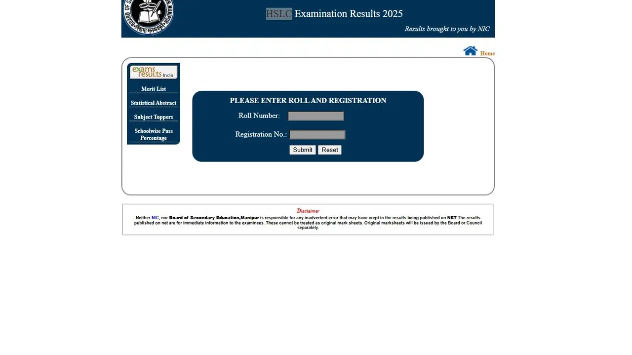 Manipur HSLC 10th Result 2025 Declared at manresults.nic.in, Direct Link to Check