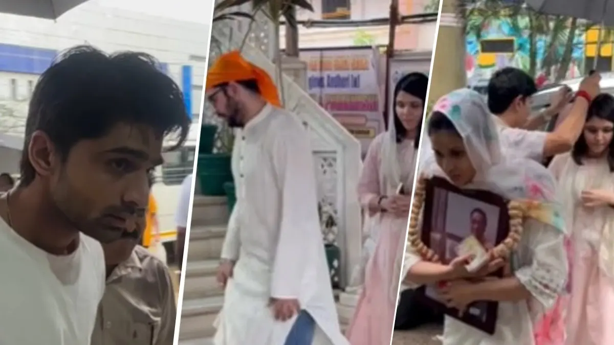 Mannara Chopra's Father's Prayer Meet: Priyanka Chopra's Brother Siddharth and Abhishek Kumar Pay Final Respects Mannara Chopra Offer Prayer To Late Father Raman Rai Handa at Gurudwara, Priyanka Chopra's Brother Siddharth and Abhishek Kumar Pay Last Respect