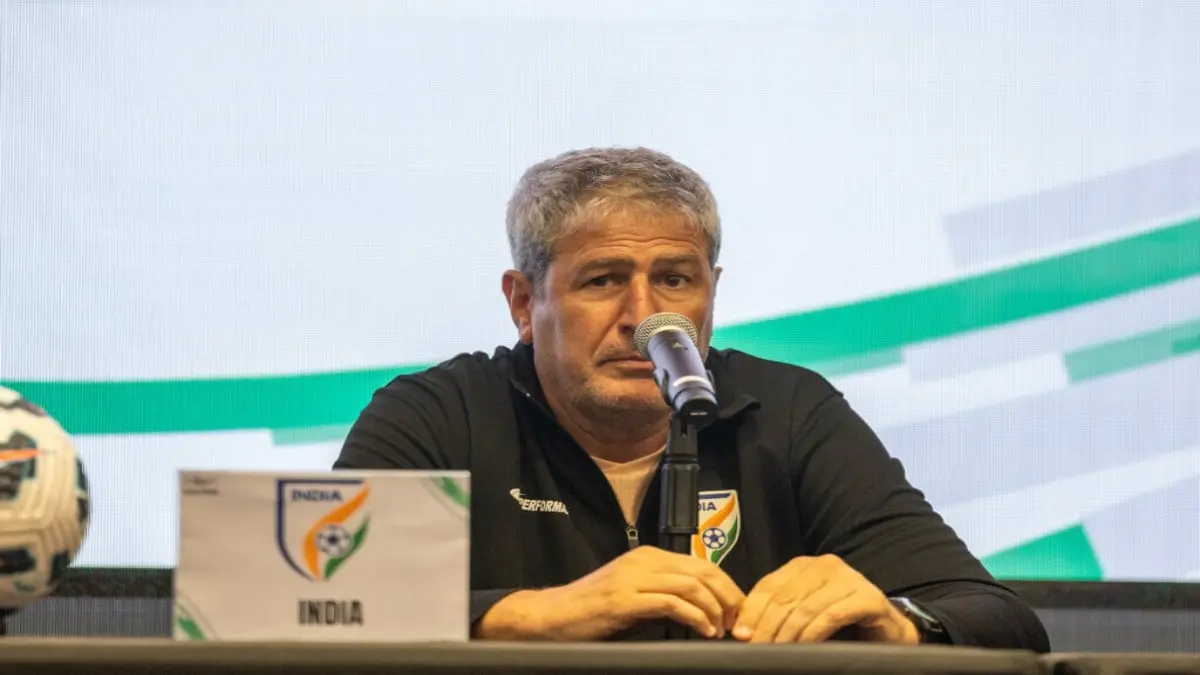 Manolo Marquez during a press conference