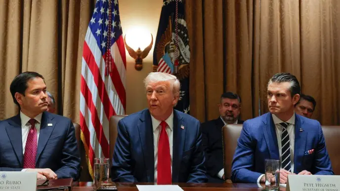 Trump Officials Face Lawsuit Over Secret Signal Chat on Houthi Strikes Marco Rubio, Donald Trump and Pete Hegseth