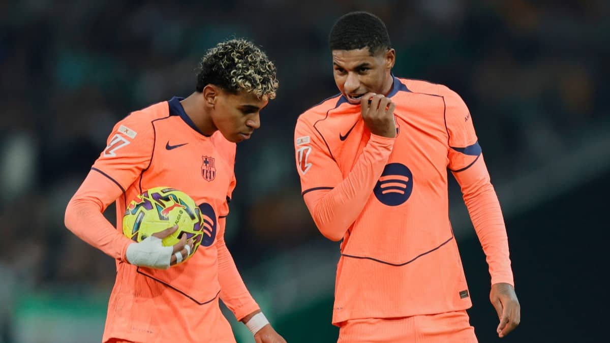 Marcus Rashford and Lamine Yamal