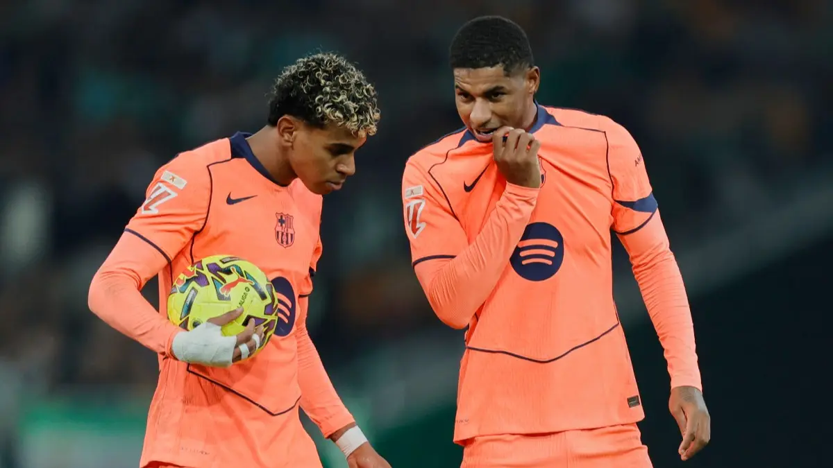 Marcus Rashford and Lamine Yamal