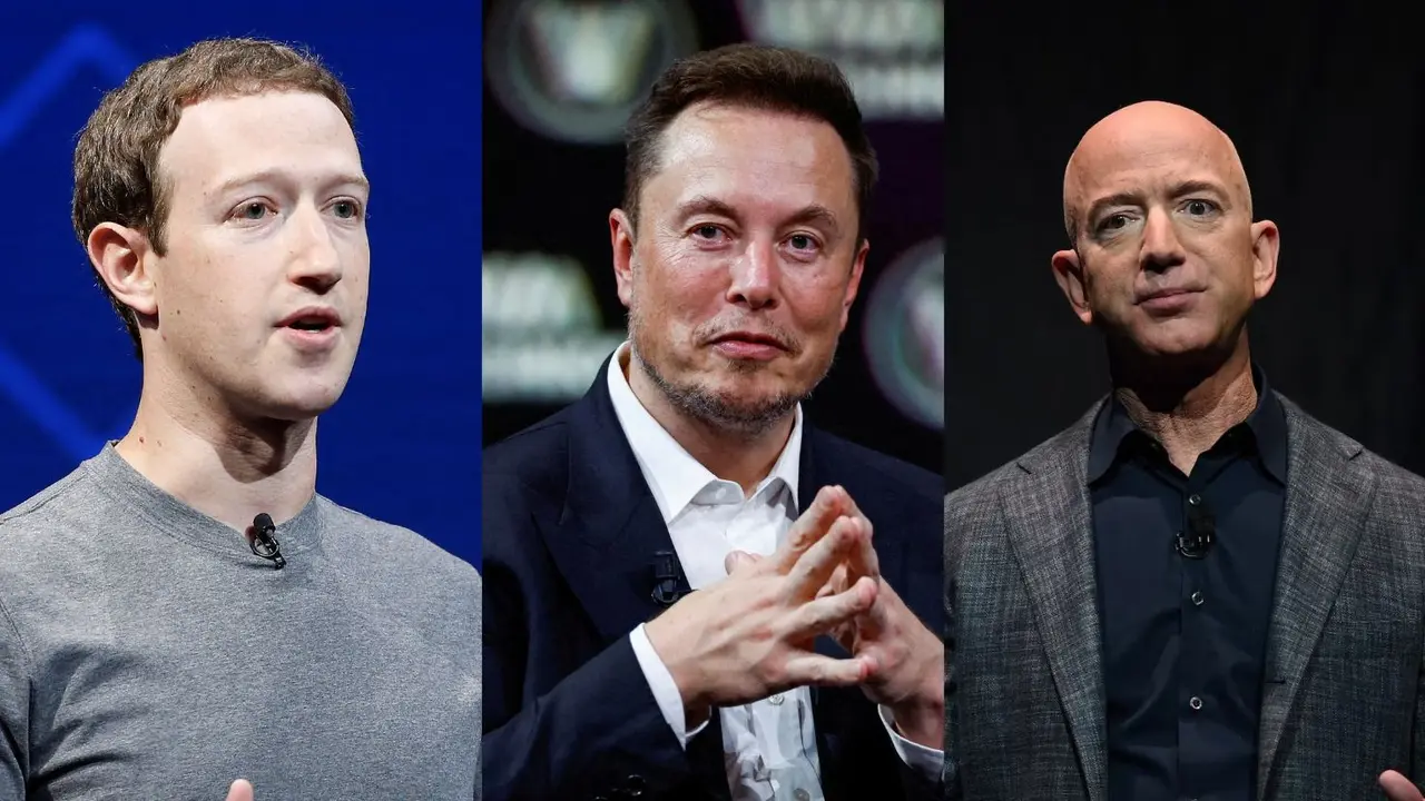 Mark Zuckerberg Jeff Bezos, Elon Musk