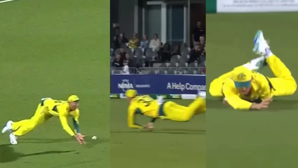 Marnus Labuschagne Defies Gravity To Grab A Screamer During AUS vs SA 3rd ODI, Leaves Wiaan Mulder Stunned: WATCH Marnus Labuschagne takes a screamer during AUS vs SA