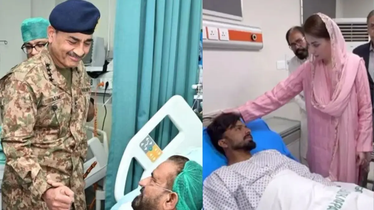 Maryam Nawaz met injured soldiers Asim Munir