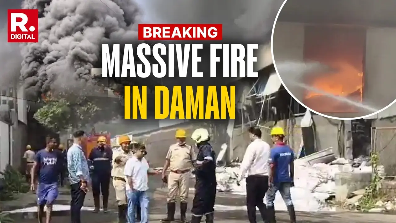 Massive Fire Engulfs Two Packaging Units in Daman, 7 Fire Tenders Deployed