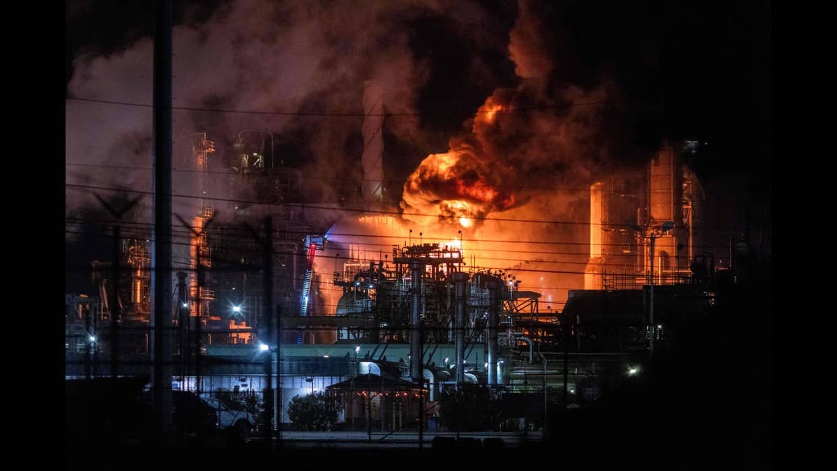 Massive fire erupts at Chevron refinery near Los Angeles
