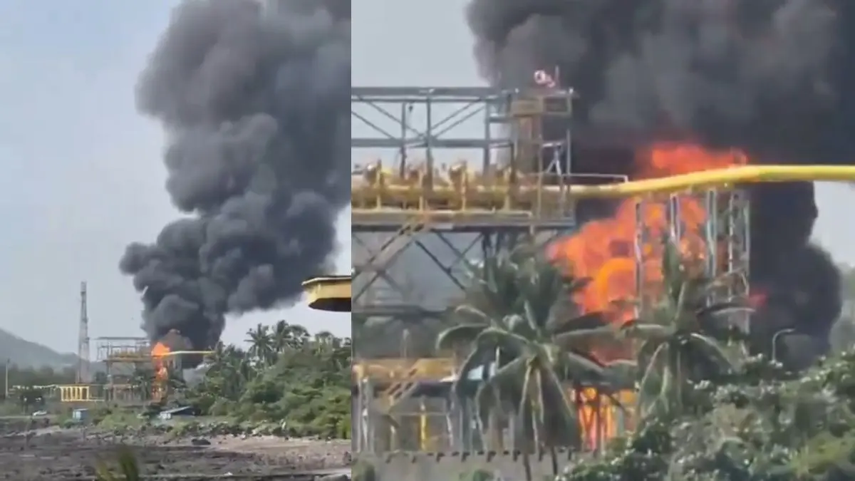 Massive Fire Erupts at ONGC’s Uran Refinery in Raigad, Maharashtra