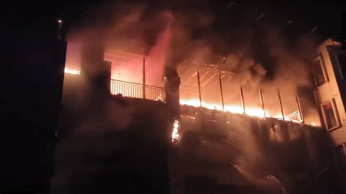 Massive Fire Guts Top Floors Of Hubballi's Sukhasagar Mall, Short-Circuit Suspected