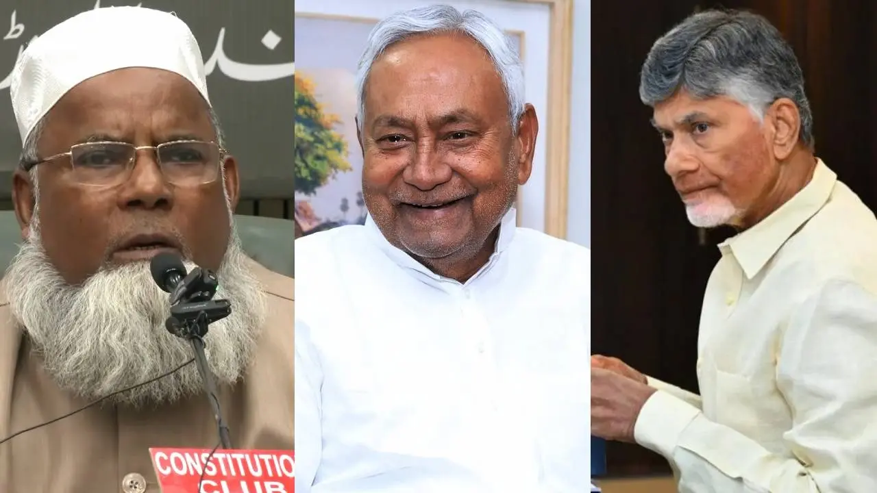 Maulana Khalid Rahmani, Nitish Kumar and Chandrababu Naidu