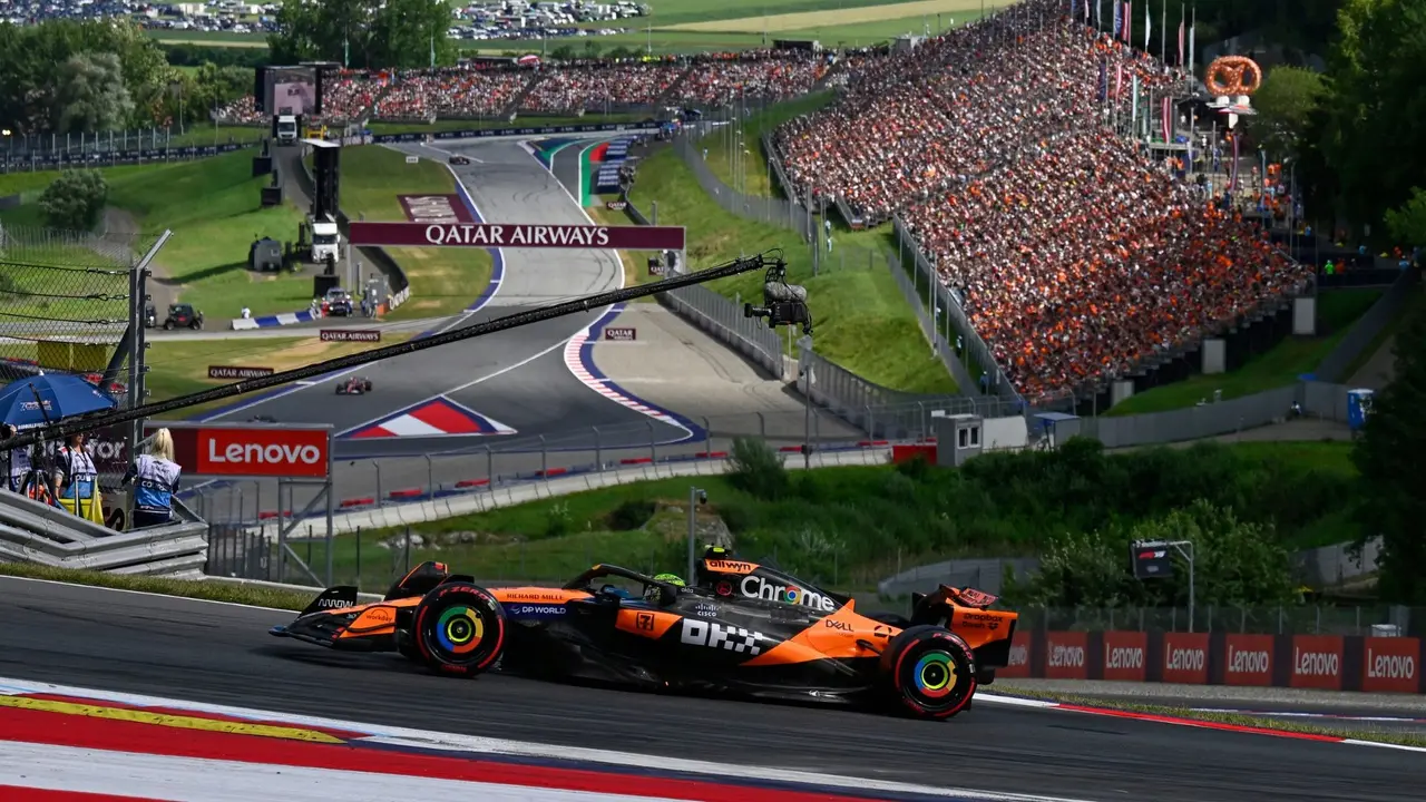 Formula 1 Confirms Austrian GP is Going Nowhere as Massive 16-year Contract Extension Agreed With The Red Bull Ring McLaren driver Lando Norris of Britain in action during the qualifying at the Red Bull Ring racetrack
