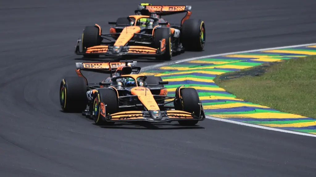Brazil GP 2024: Lando Norris Wins First Ever Sprint After Oscar Piastri Plays Ultimate Team Game McLaren's Oscar Piastri and Lando Norris at Interlagos sprint