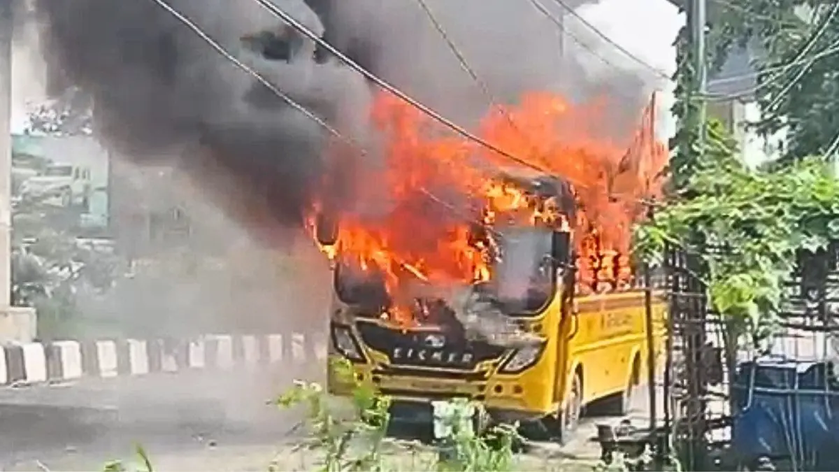 Meerut school bus fire